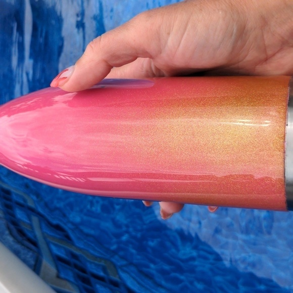 EPOXY Tropical Beach WATER BOTTLE 🏝 Handmade Epoxy Resin MY happy PLACE - Picture 10 of 11